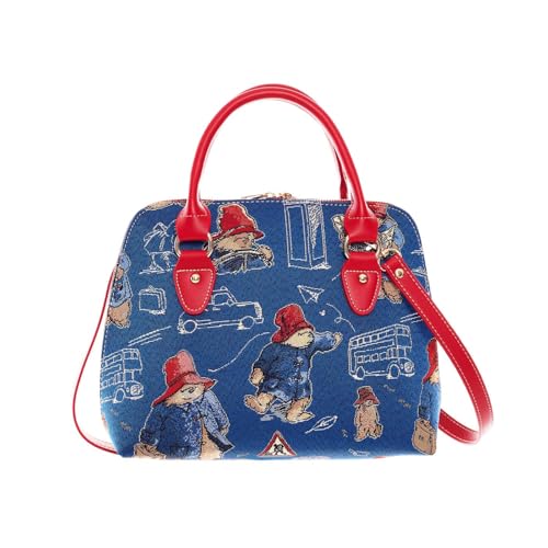 Signare Gobelin-Tasche mit Tragegriff oben, Crossboday-Tasche und Schultertasche (Paddington Blue)