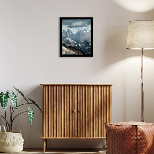 Americanflat 14x17 Picture Frame with Polished Plexiglass - Black Picture Frame - Wide Photo Frames Made of Engineered Wood for Vertical or Horizontal Wall Display - Epic Collection - Black