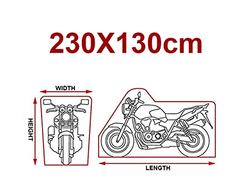 Toile Couvre-Moto Imperméable à l’Eau, Résistant à l’Eau Poudre Pluie Vent Excréments d’Oiseaux, pour Moto Scooter Moto Scooter (Grand 230X130cm) - Image 4