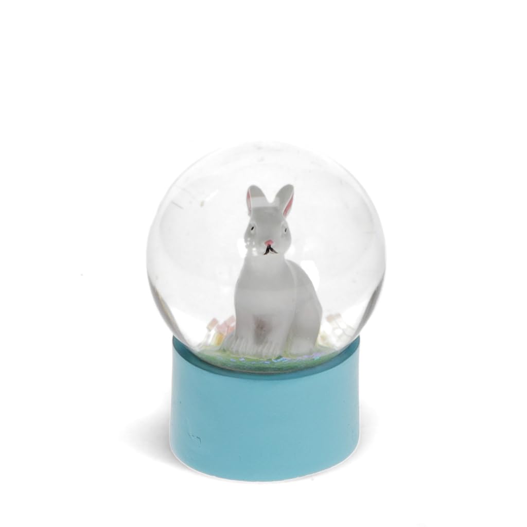 Rex London Blue Mini Glitter Globe - Bunny