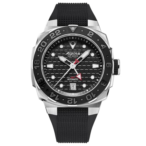 Alpina Reloj De Hombre Seastrong Diver Extreme Gmt Automatic Al-560b3ve6, Plateado, Correa Alpina Reloj De Hombre Seastrong Diver Extreme Gmt Automatic Al-560b3ve6, Plateado, Correa