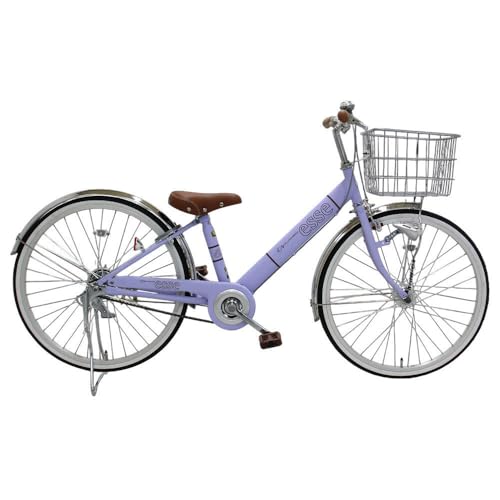 完成品でお届け! 子供用自転車 esse 24インチ 子供 自転車 [マカロンラベンダー] 小学生 オートライト 倒れにくい両立スタンド シンプル 低床フレーム 安全基準BAA適合車 エッセ 大阪府 堺市 完全組立 整備済でお届け