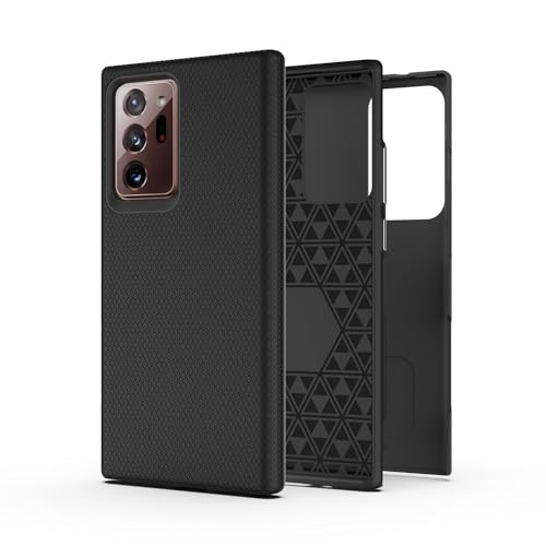 AWZHYDT Designed for Samsung Note 20 Ultra Case Rugged Shockproof Dual Guard Protection Series Case for Samsung Galaxy Note 20 Ultra-Black