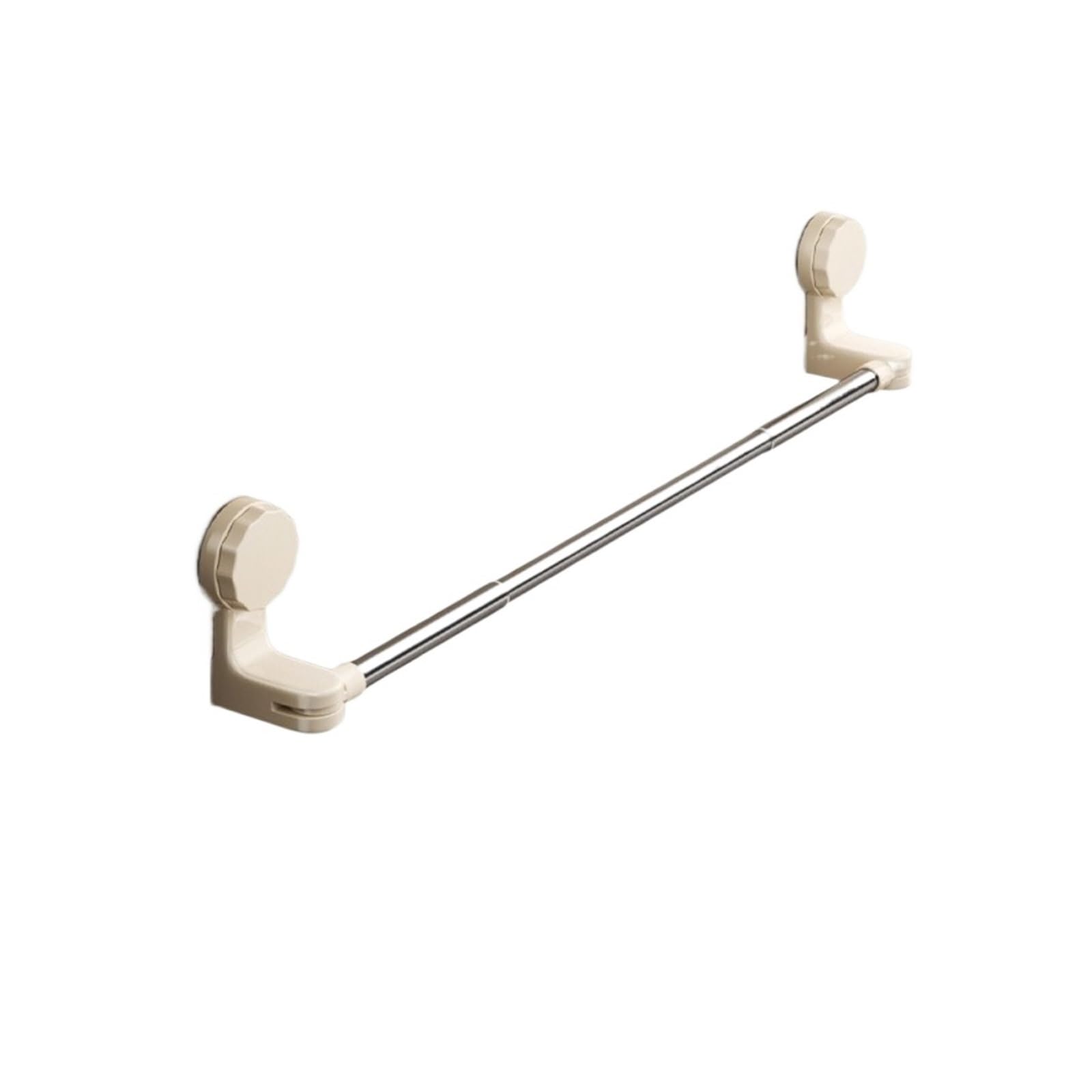 1pc Wall-Mounted Suction Cup Towel Rack Waterproof Strong Retractable(White 30-60cm)