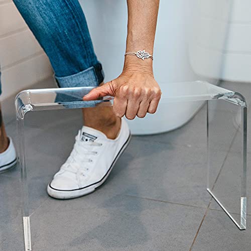 Proppr Adult Squatting Toilet Stool. This Clear Poop Stool Is Modern And Discreet. Blends Seamlessly Into Any Bathroom | Toilet Foot Stool For Adults #TOP1