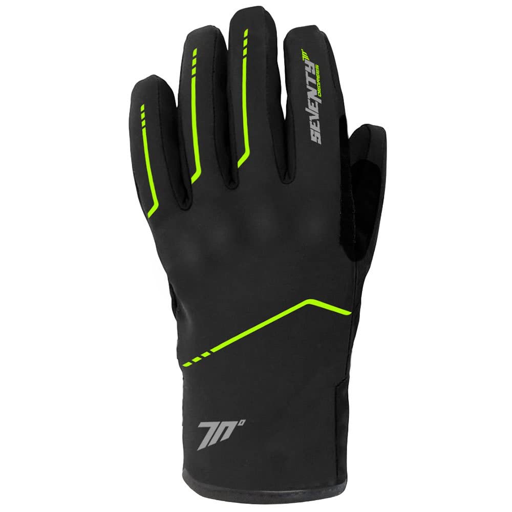 Guante para Moto homologados Impermeables con Protecciones SD-C49 Invierno Urban Hombre Negro/Amarillo M