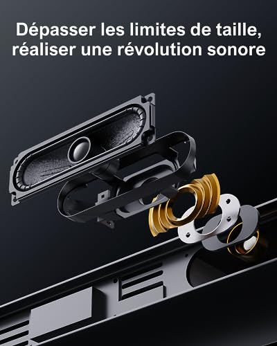 ultimea dolby atmos barre de son pour tv 2.1, bassmax, 3d surround système pour haut parleurs, avec caisson de basse pour home cinéma, ultradeluxe, nova s50 série, modèle 2023