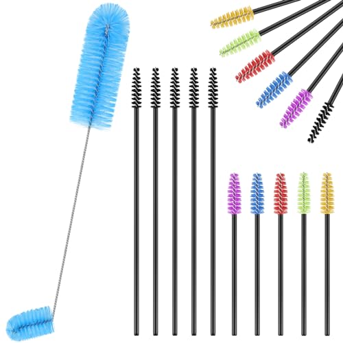 Perthlin Hummingbird Feeder Cleaning Brush 19 Pieces 3 Size Mini Nylon Double Headed 2 in 1 Hummingbird Brush Hard to Reach Places Tiny Cleaning Kit(Blue)