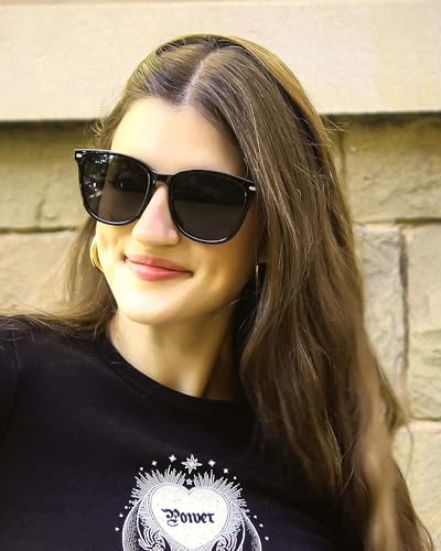 Image of 2 Packs Sunglasses for Women Polarized UV400 Protection Lens Big Frame Fashion Glasses Trendy Stylish Shade