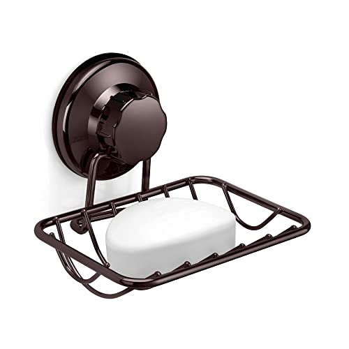 Ipegtop Super Powerful Vacuum Suction Cup Shower Soap Dish - Strong Rustproof Stainless Steel Soap Saver Sponge Holder For Bathroom & Kitchen Sink, Bronze #TOP5