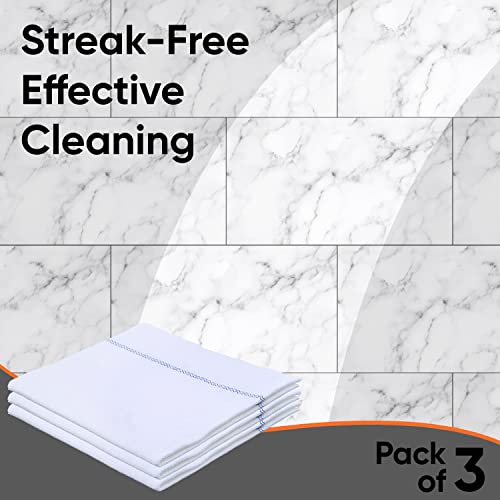 Image of Superio Squeegee Mopping Towel Floor Cloth White Cloth for Cuban Style Mop, Israeli Sponga, Kitchen, Bathroom Cleaning, Tile, Stone, Wood, Floor Washing, Drying Towel -18 inchx24 inch, 54 Pack