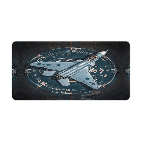 Mouse Pad Grande Gamer Air Force Fighter Jet Rubber