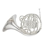 Trompa Doble De 4 Llaves En Fa Sib Plateada Con Accesorios