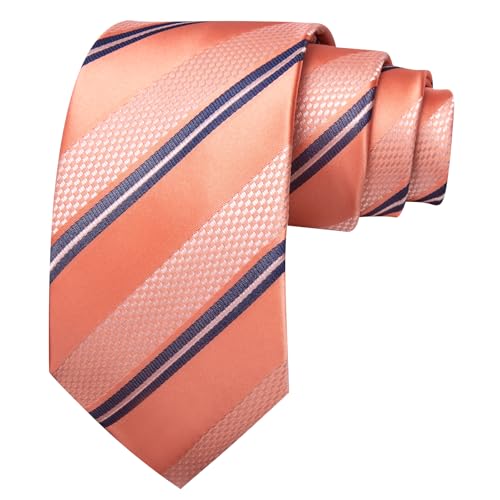 Image of Barry.Wang Classic Mens Ties Silk Necktie Pocket Square Cufflinks Set Woven Designer Wedding Business
