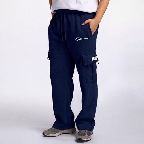 Men's Casual Cargo Pants, Cotton Drawstring Athletic Jogger Sweatpants, Breahable Parachute Pants Mens Baggy Streetwear2