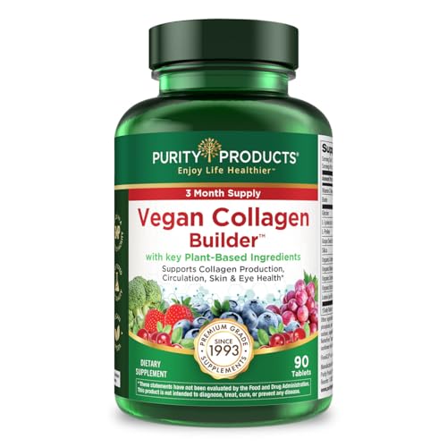 Purity Products Vegan Collagen Builder - Organic Whole Foods Fruits + Veg, Silica, Lutein, Vitamin