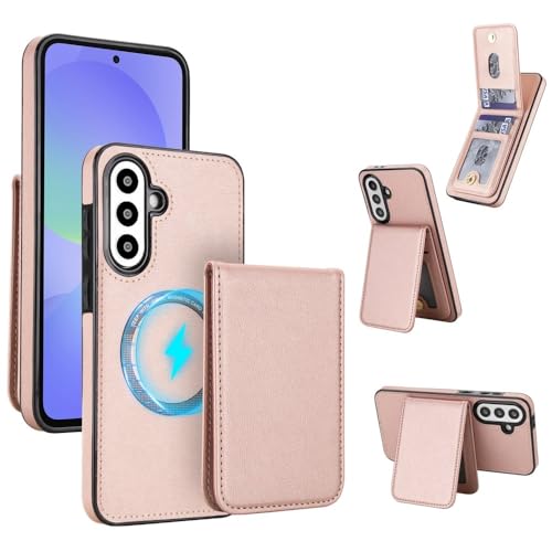 Étui Samsung Galaxy A14 5G / 4G or rose portefeuille cuir amovible
