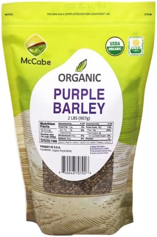 McCabe Organic Purple Barley - Purple Barley Organic | Rich with Fiber & Minerals | USDA and CCOF Certified | Product of USA | 2Lbs