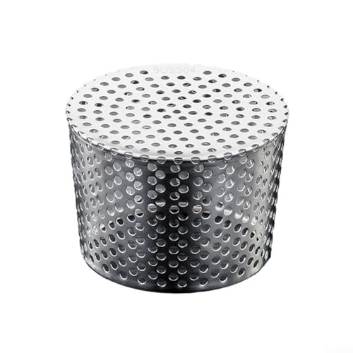 Siphon de sol en acier inoxydable avec trou rond latéral pour ventilation et drainage du toit, filtre anti-débris (125 mm)