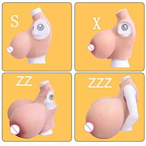 Crossdresser Silicone Breastplate Huge ZZZ Cup Breast Forms, Large Tits Realistic Fake Boobs for Cosplay TG4