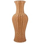 Rattan Woven Flower Vase - Elegant Rattan Vase Home Decor for Dried Flowers - Artificial Wicker Floor Vase for Home Office Decoration, Rustic Boho Design, 45X19cm/17.71X7.48inch