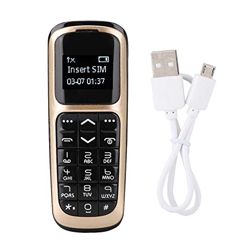 Oumij1 V2 Mini Bluetooth Låst Telefon med Hörlurar 0,66 Tum