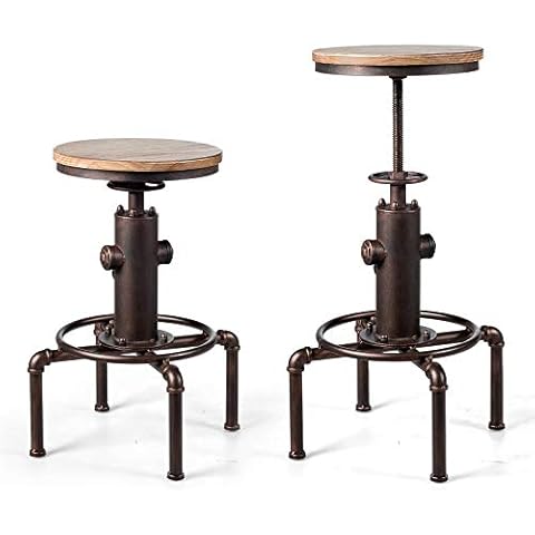 LIFEZEAL Taburete de Bar de Madera Cover