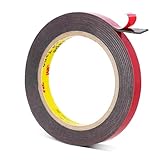 Automotive Exterior Attachment Tape 3/8''×10.8 Ft, Made of 3M PT1500 Acrylic Plus Tape Double Sided Foam Tape Waterproof Heavy Duty for Car Trims, Side Mirrors, Sill Plates, Spoilers