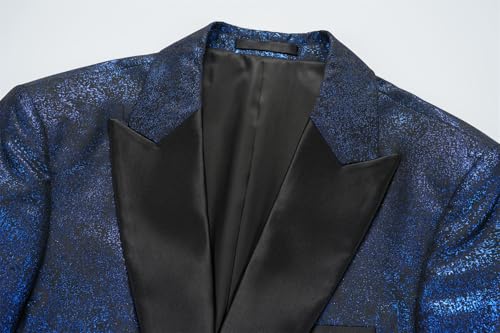 Men's Floral Tuxedo Jacket Paisley Peaked Lapel Slim Fit Stylish Blazer Jacket for Dinner,Prom,Wedding3