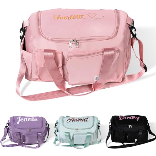 CALLIE Gym Bag for Women Personalized - Custom Name on the Travel Duffel Bag with Large Capacity, Multi-compartment Waterproof Weekend Bags for Gym, Sports, Travel, Fitness & Workout