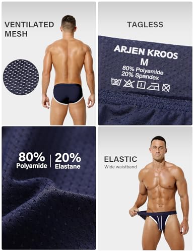 Arjen Kroos Mens Briefs Mesh Men's Underwear Low Rise Waist Sexy Sports Underwear4