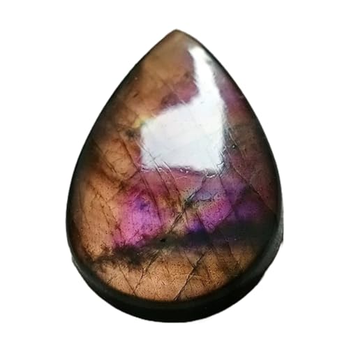 Labradorite violette naturelle en poire pour pendentif et collier DIY