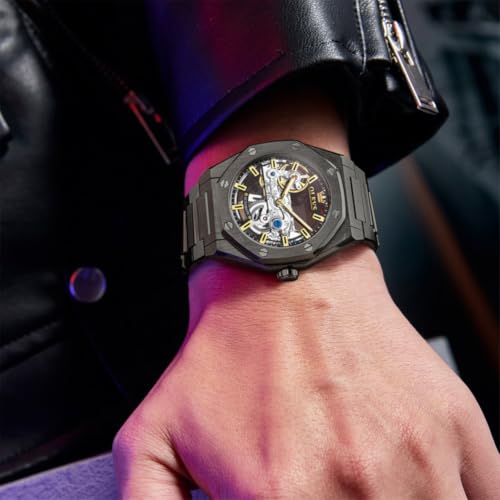 Image of OLEVS Automatic Watch for Men Self Winding Mechanical Luxury Business Stainless Steel Multi Calendar Waterproof Luminous Wrist Watches