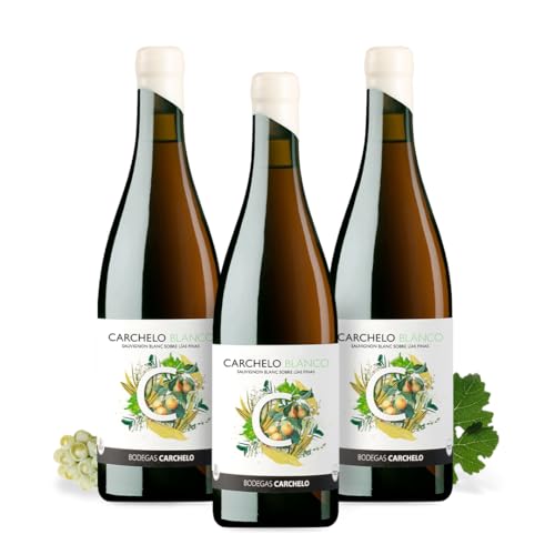 Carchelo Blanco 2024 | Vino Blanco Ecológico 100% Sauvignon Blanc | Crianza 3 Meses Sobre Lías | Aromático y Mineral | D.O.P. Jumilla | Vegano | 12% Vol | 75cl | 93 Puntos Guía Verema