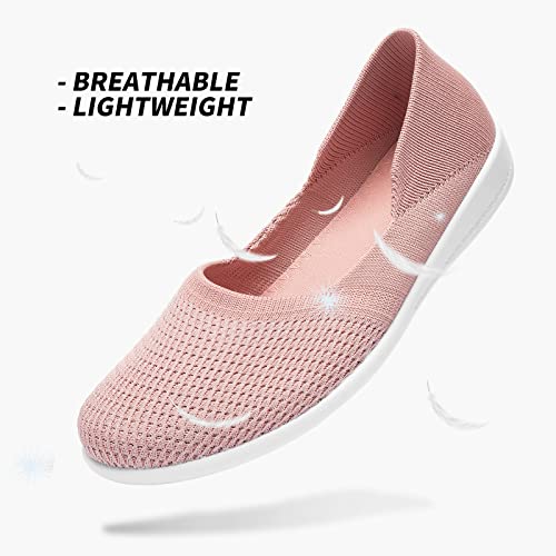 Hash Bubbie Women's Casual Sneakers Slip On Mesh Tennis Shoes Work Nurse Flat Shoes（Mesh Pink.us8 #TOP2