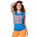 Zumba - Camiseta de tirantes unisex para mujer con estampado de moda Azul True Blue XL/XXL