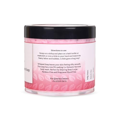 Image of Rose Whipped Soap for Cleansing | Creamy Bath soap for Smooth & Refreshing Skin | Helps Cleanse, Soft Texture, Hydrating Even Tone | Daily Bathing Bars for Moisturized & Nourished Skin