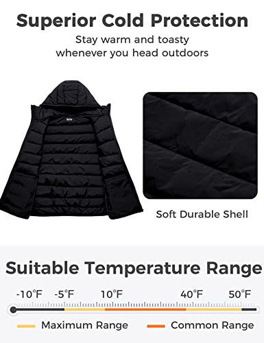 wantdo Women's Plus Size Lightweight Jackets Full-Zip Quilted Warm Jacket with Hood3