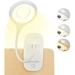 Lamparas De Pared Que Den Mucha Luz HyAdierTech Luz de Lectura con Clip, Lámpara de Escritorio 40 LED, Luz de Lectura de Cama de 3 Colores * 3 Brillos con Cuello Flexible, Lámpara de Lectura Recargable USB, Control Táctil