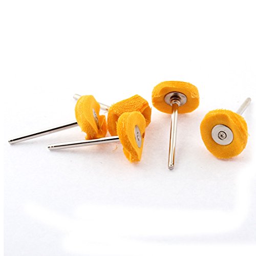 Aexit 3 x Power Polishing Parts & Accessories 22mm Cotton Blend Pad 3mm Dia Shank Polishing Buffing Wheel Buffing Wheels 5 Pcs