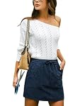 CUPSHE – CUPSHE Minirock Damen in Cord-Optik mit Kordelzug und Tasche