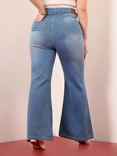 Image of Miss Chase A+ Women's Bootcut High Rise Regular Length Stretchable Denim Jeans