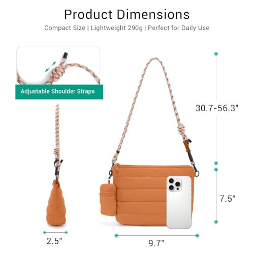 Image of ACUARIO Crossbody Bags for Women - Puffy Tote Bag Purse for Work, Travel, Shoulder Handbag with Small Wallet