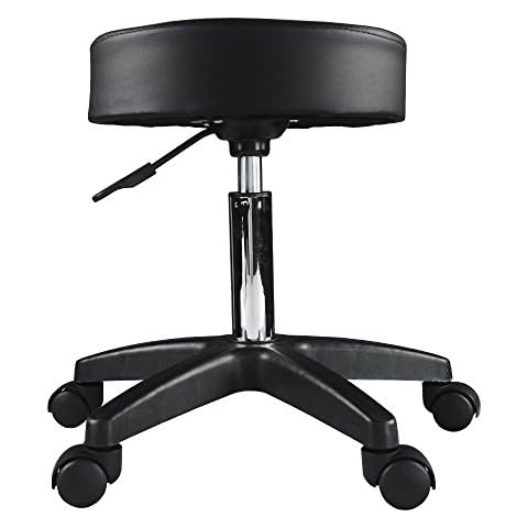 EACHPOLE Supportive Adjustable Hydraulic Rolling Swivel Stool for Massage and Salon Office Facial Spa Medical Tatoo Chair Cushion & Wheels – Extra Large, APL1533 Cover