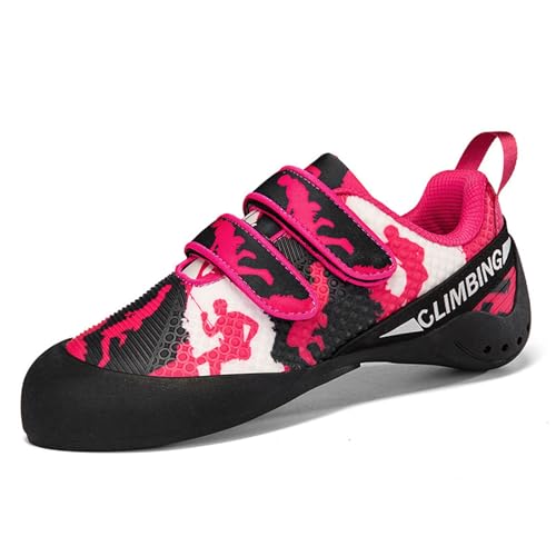 Zapatos de montaña Unisex,Bouldering Zapatos De Entrenamiento para Principiantes,Zapatillas informales ligeras fácil de ponerse y quitarse,Calzado deportivo de búlder para interiores Hombres Mujeres