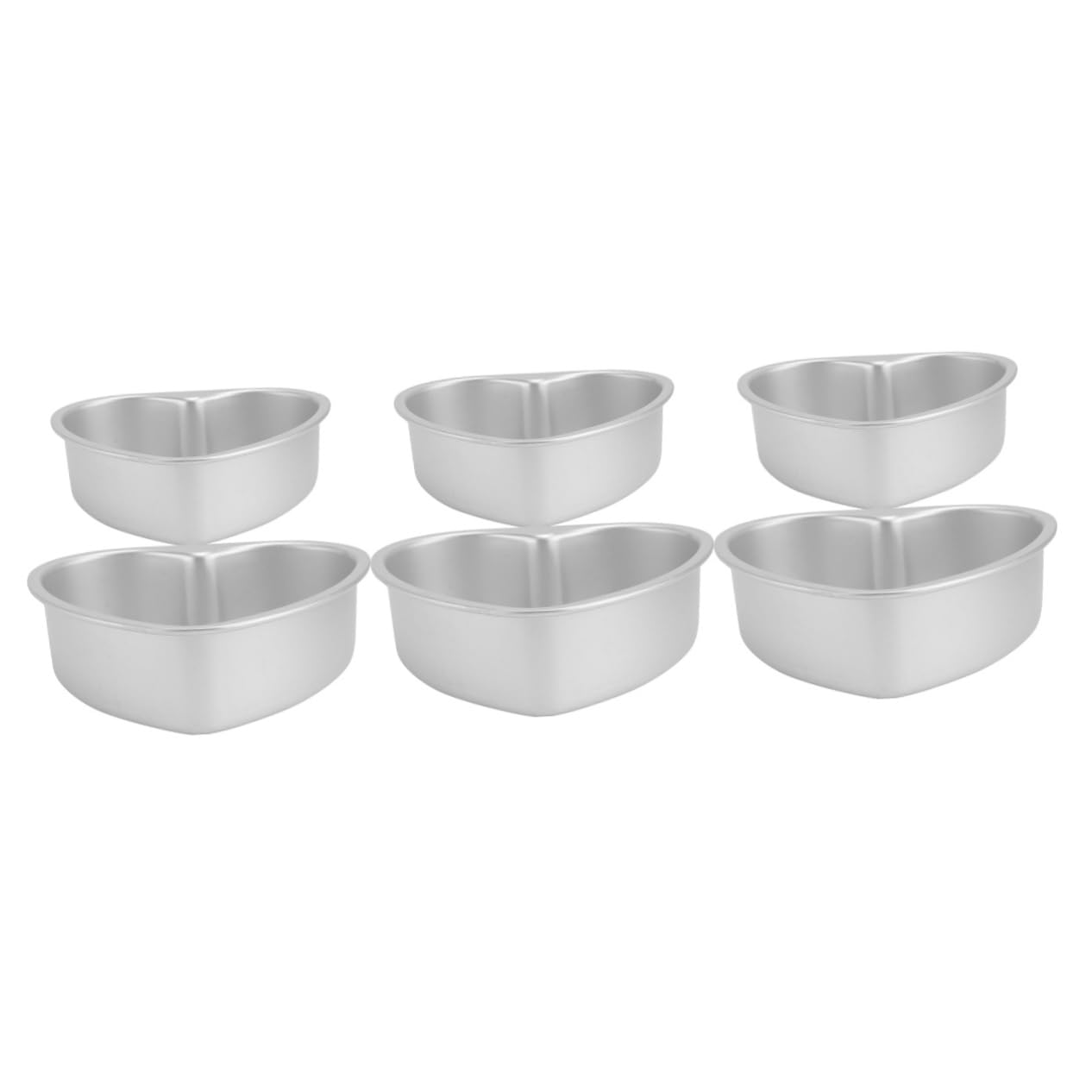 HEMOTON Lot De 3 Moules À Gâteaux En Forme De Cœur Moule À Gâteau En Forme De Cœur Moule À Fond Amovible Pour Fête De Famille 2 Pièces X 3