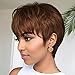 Short Pixie Cut Wigs Human Hair Short Pixie Wigs For Black Women Glueless Wigs For Black Women Straight Human Hair Wigs Daily Use(4#)