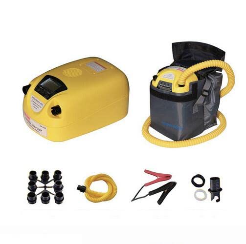 Jieotwice Boat Air Pump LCD Rubber Boat High Pressure Electric Air Pump 80KPA Air Compressor Inflatable Boat Fishing 12V DC GP80D