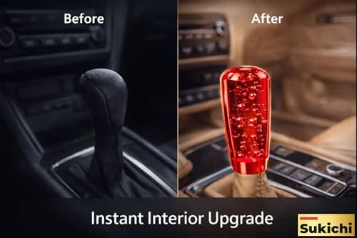 Image of Medirich Lifesciences Sukichi 10 cm Premium Car Gear Knob | Universal Fit with Screw Adapters | Stylish Bubble Design Gear Shift Knob | Easy 2-Minute Installation | Interior Custom Accessory
