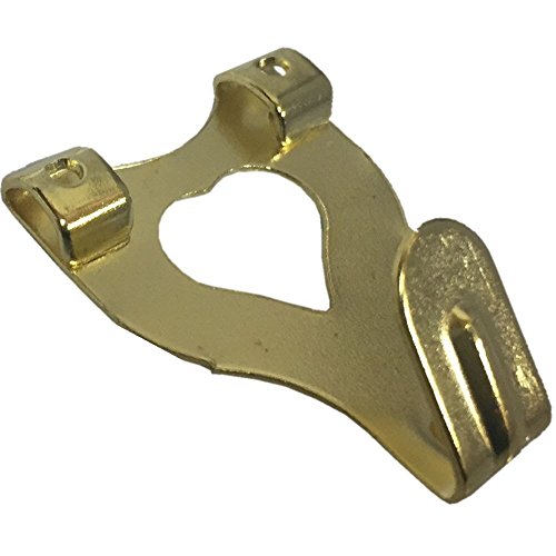 Brass Plated Double Picture / Photo Hanging Hook – 10 Pack